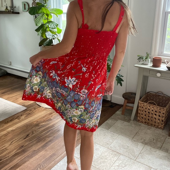 Vintage 70s floral midi dress - Picture 5 of 7